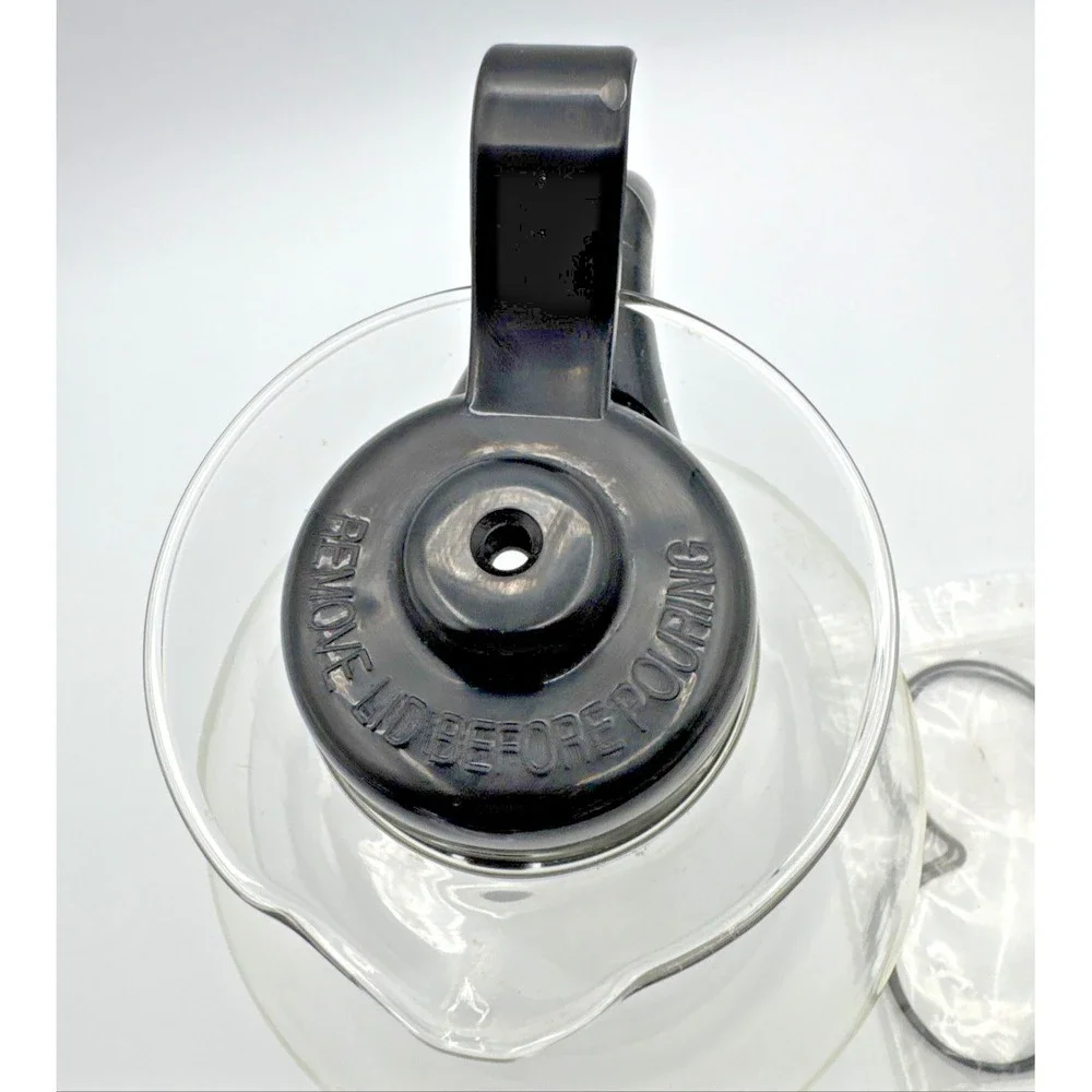 Cafe Brew Schott Duran Glass Whistling Kettle 12 cup + 2 Stovetop Metal Trivets